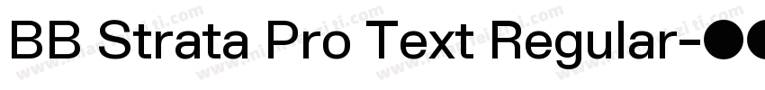 BB Strata Pro Text Regular字体转换